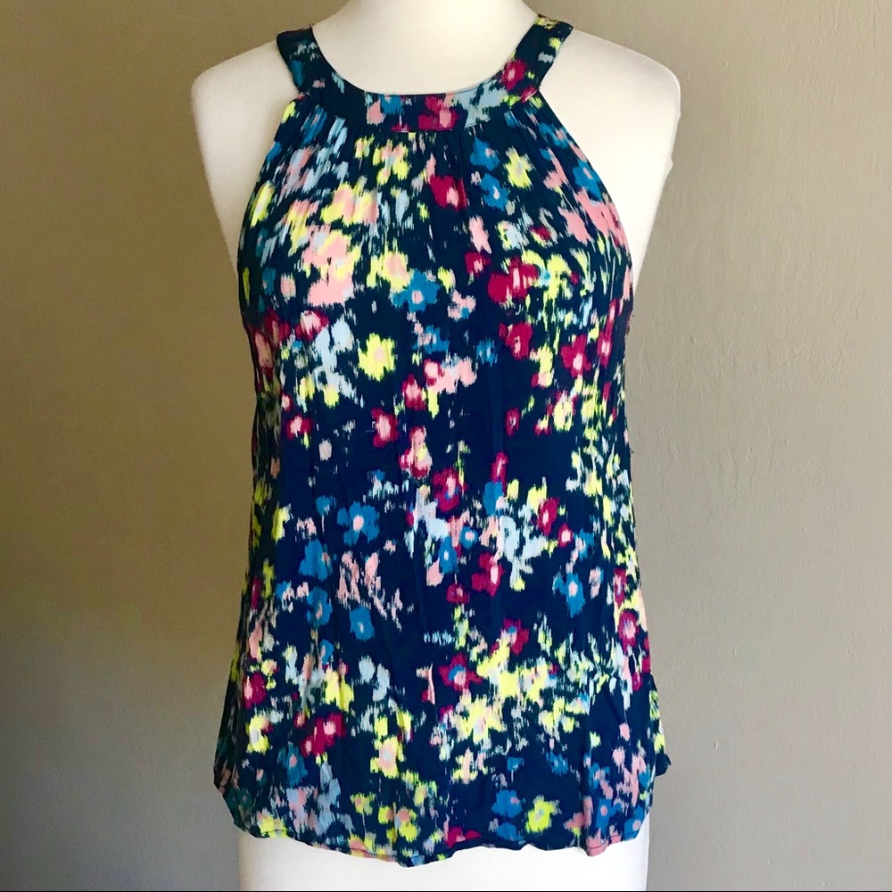 Splendid Watercolor/Abstract Sleeveless Top - L